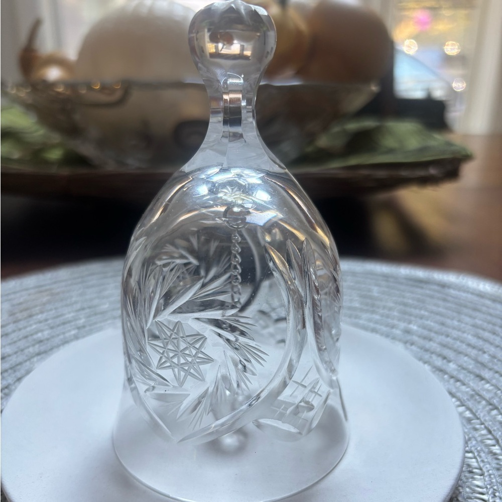 Vintage 1940’s Handcut Lead Crystal Dinner Bell Made in E. Germany-Hobstar